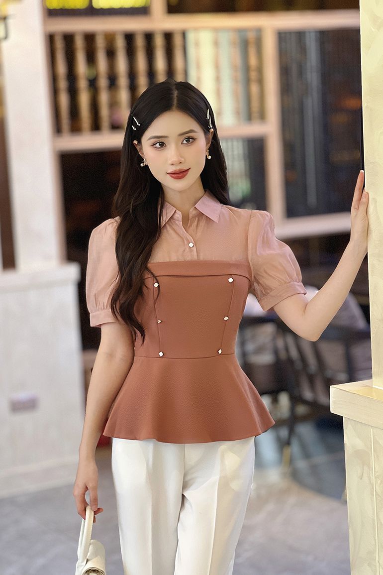  ÁO PEPLUM THANH LỊCH 5762 