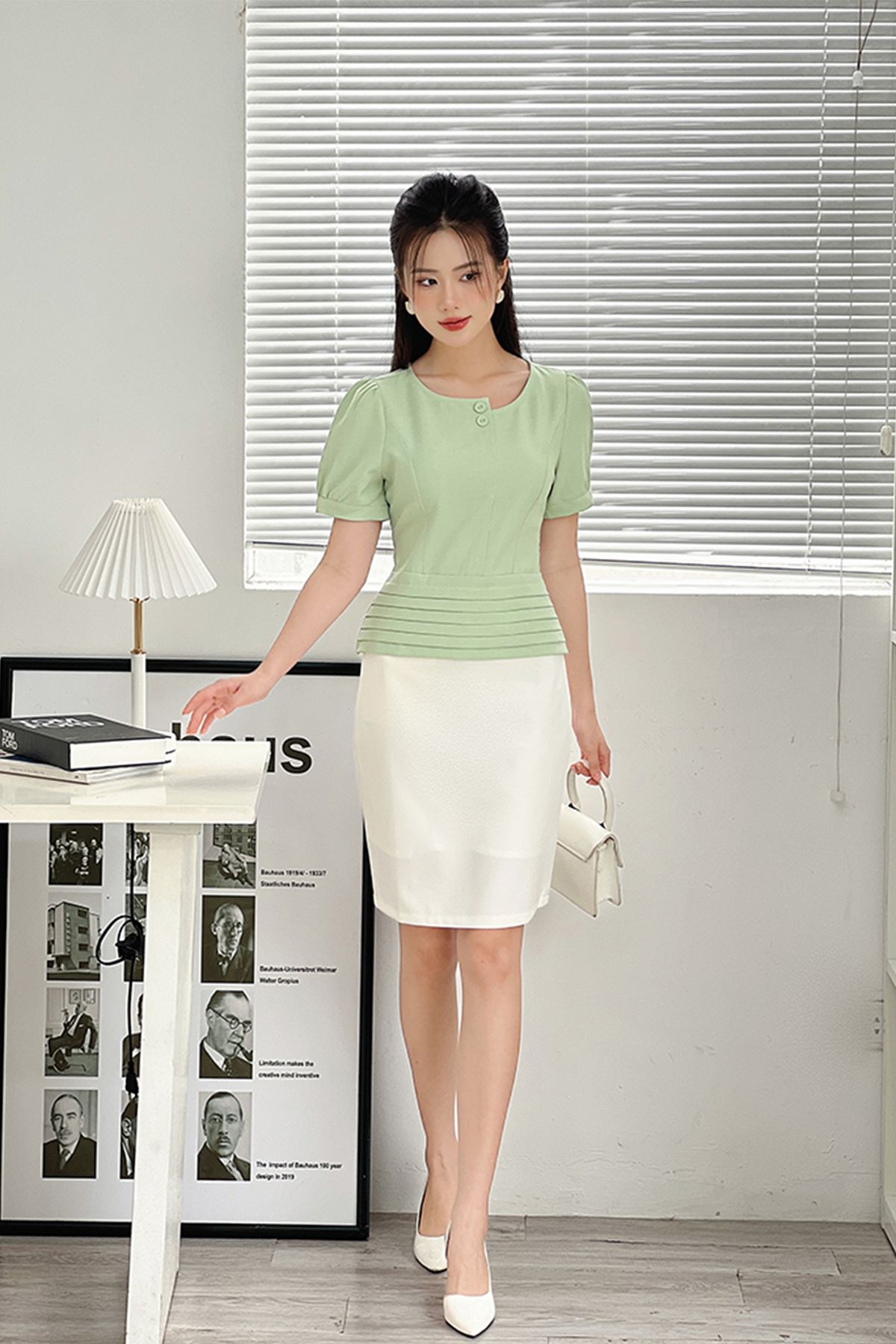 ÁO KIỂU PHỐI NÚT 5785