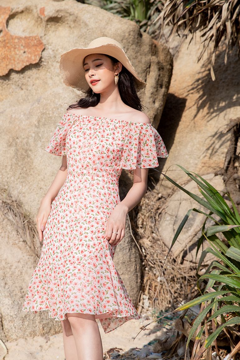 ĐẦM HOA TAY CÁNH TIÊN 3361