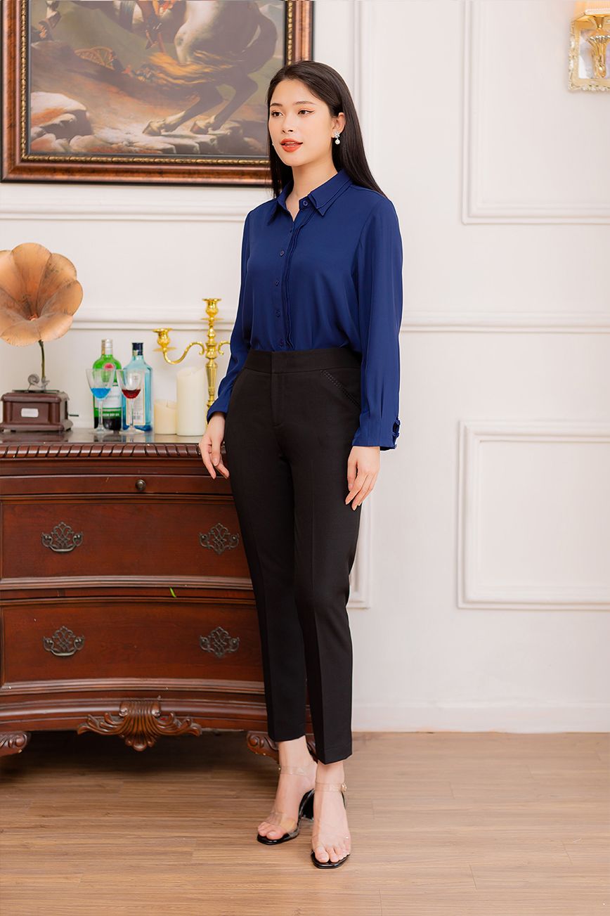 ÁO SƠ MI CỔ CÁCH ĐIỆU 5462