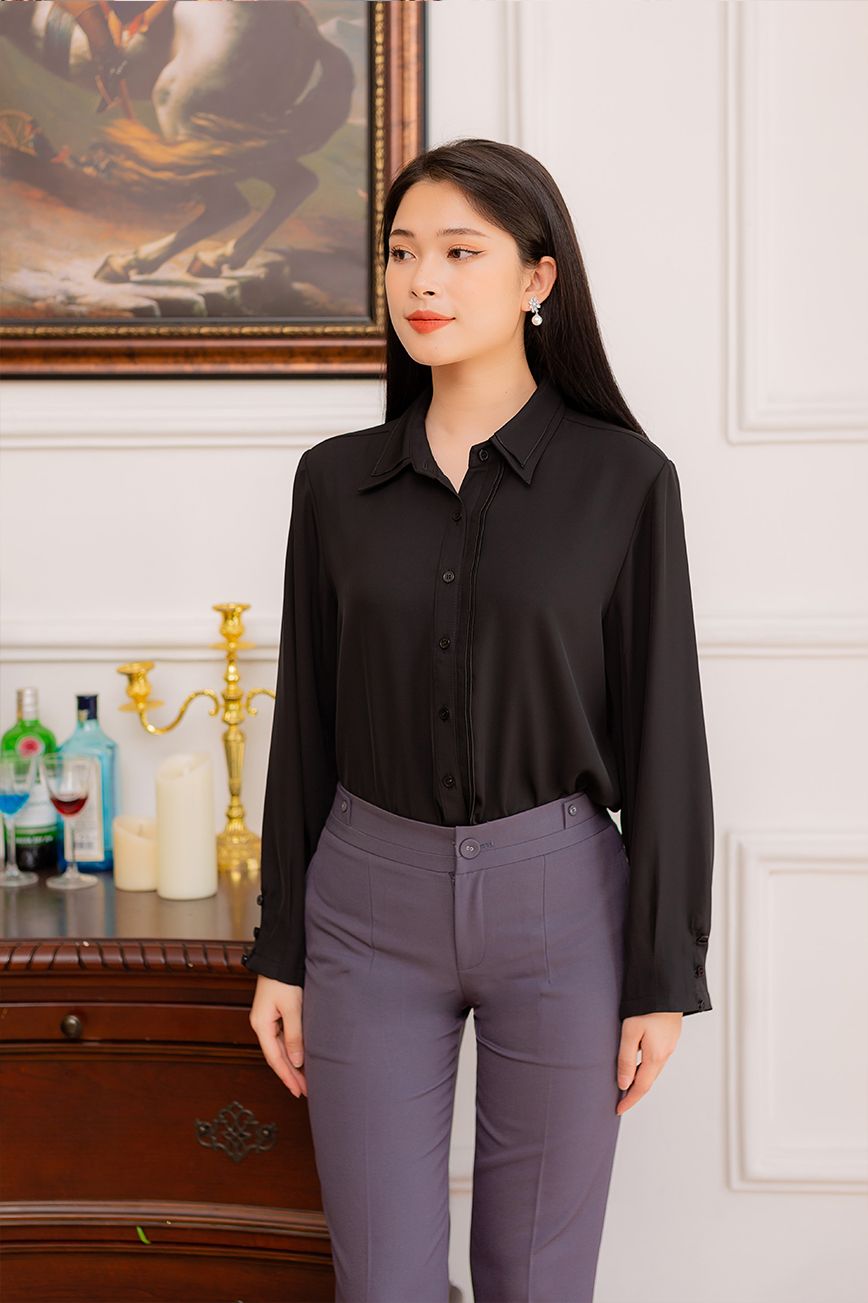 ÁO SƠ MI CỔ CÁCH ĐIỆU 5462