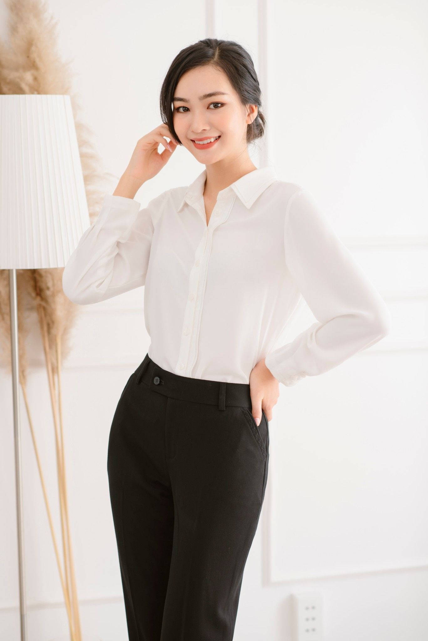 ÁO SƠ MI CỔ CÁCH ĐIỆU 5462