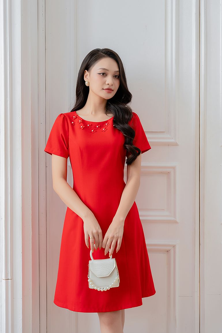 ĐẦM CỔ TRÒN NGỌC TRAI 3479