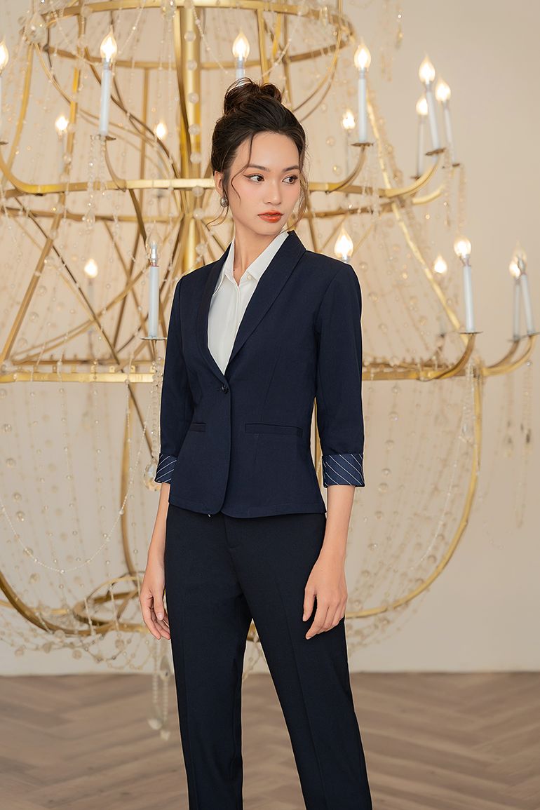 ÁO VEST PHỐI CHẤM BI 5550