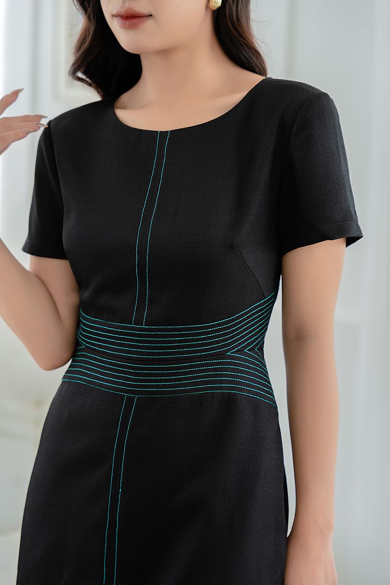 ĐẦM VIỀN CHỈ NỔI SANG TRỌNG 3487