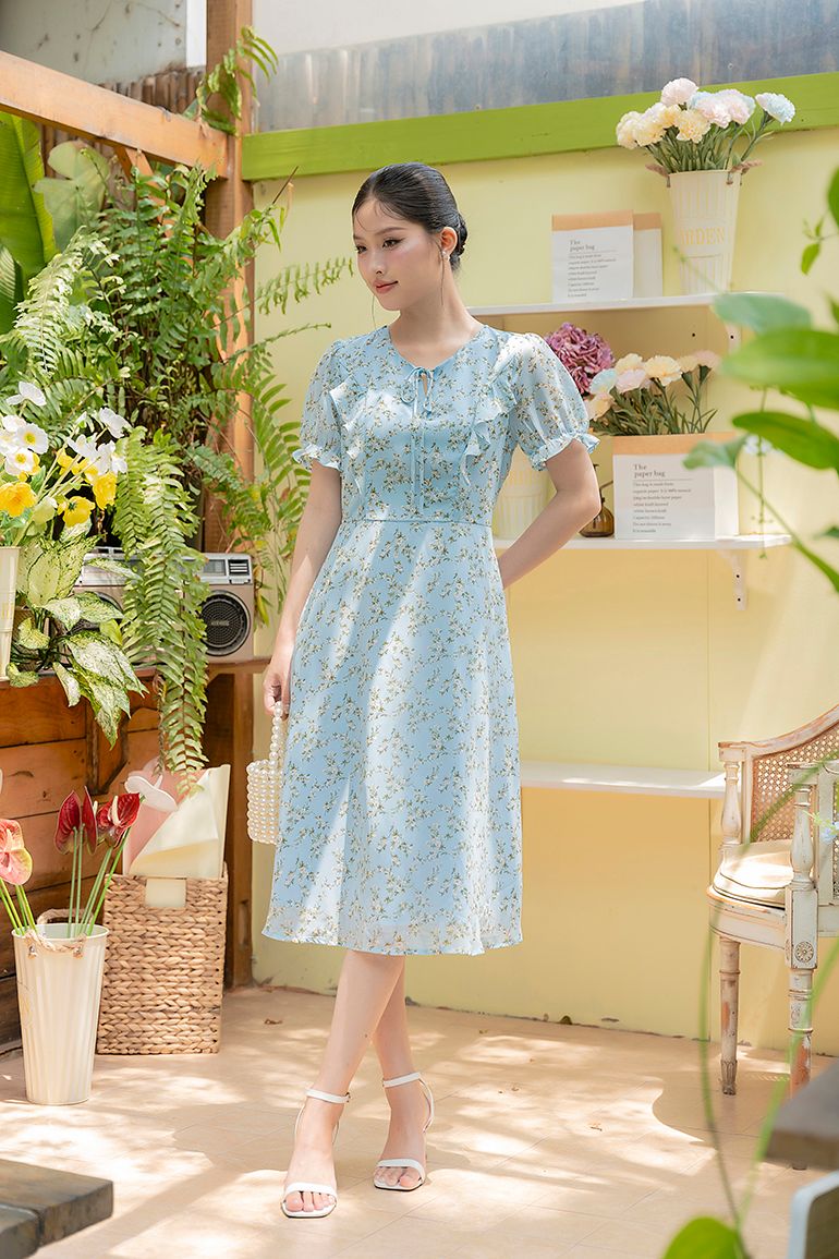ĐẦM VOAN HOA 3650