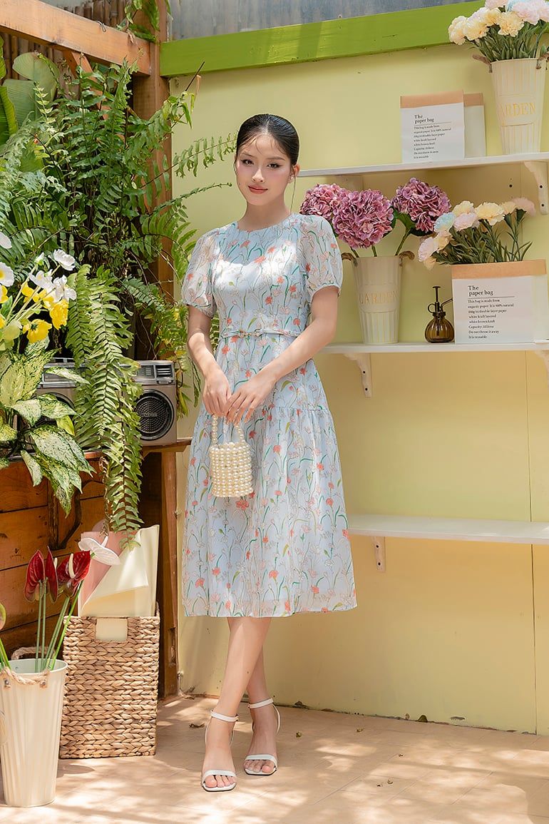 ĐẦM VOAN HOA 3649