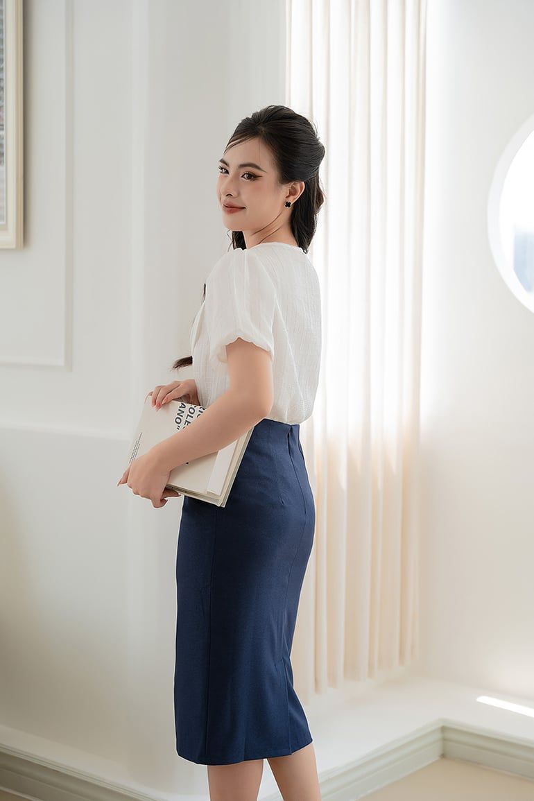 ÁO KIỂU ĐÍNH NƠ 5979