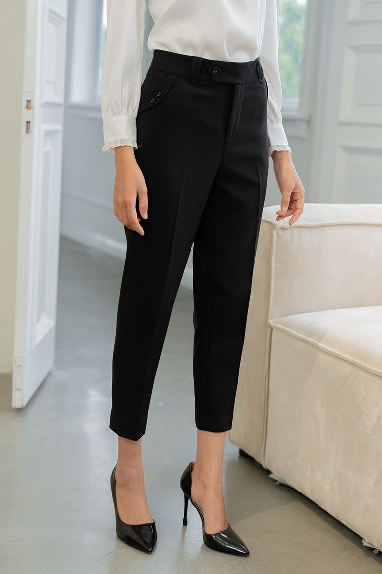 QUẦN BAGGY TÚI XÉO ĐÍNH NÚT 9072