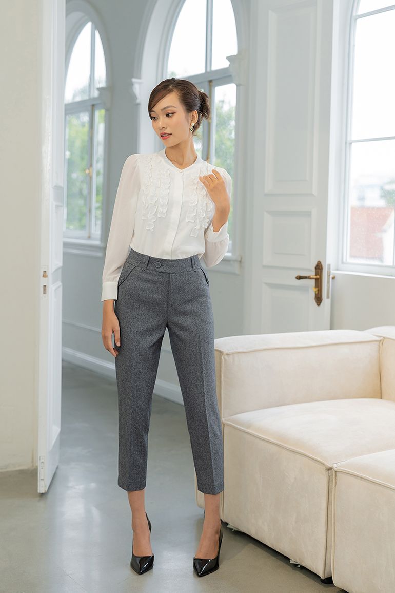 QUẦN BAGGY TÚI XÉO ĐÍNH NÚT 9072