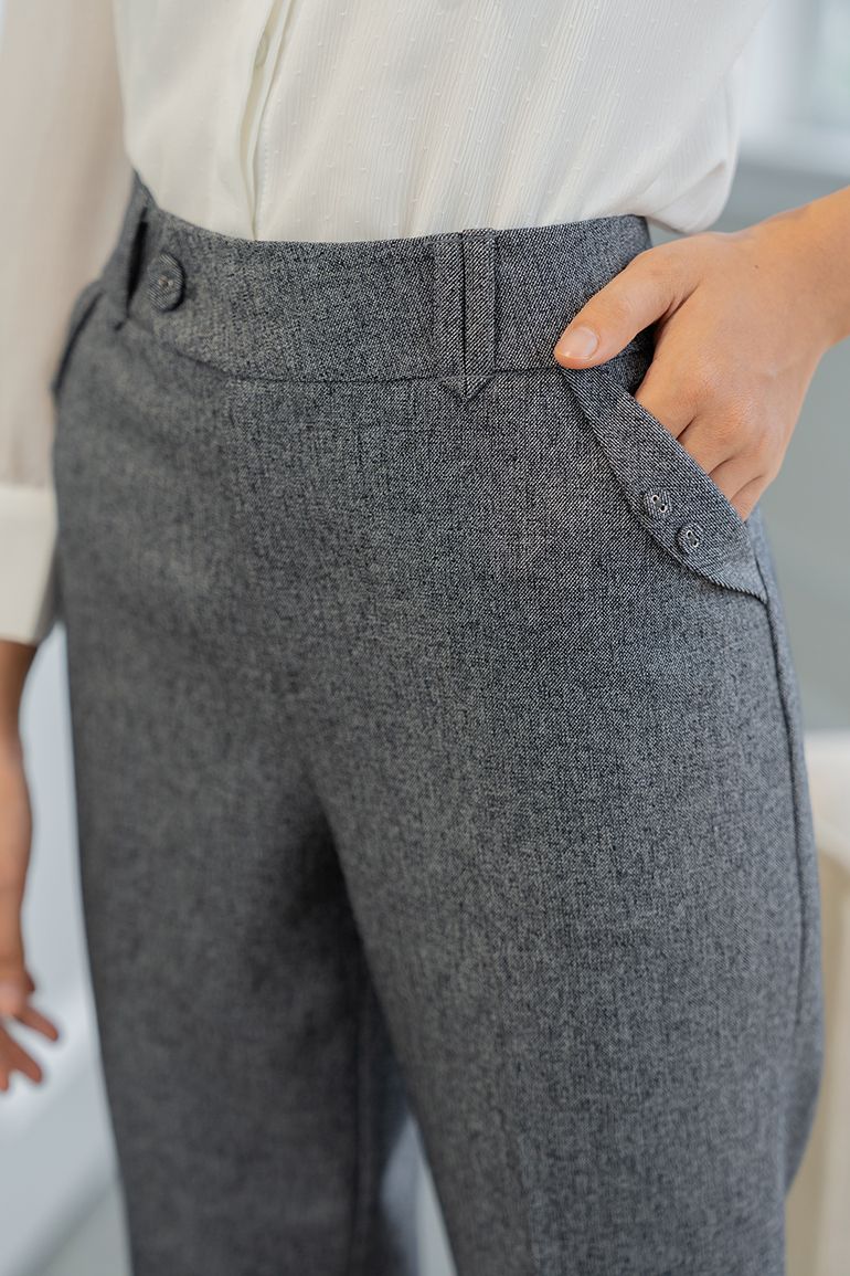 QUẦN BAGGY TÚI XÉO ĐÍNH NÚT 9072