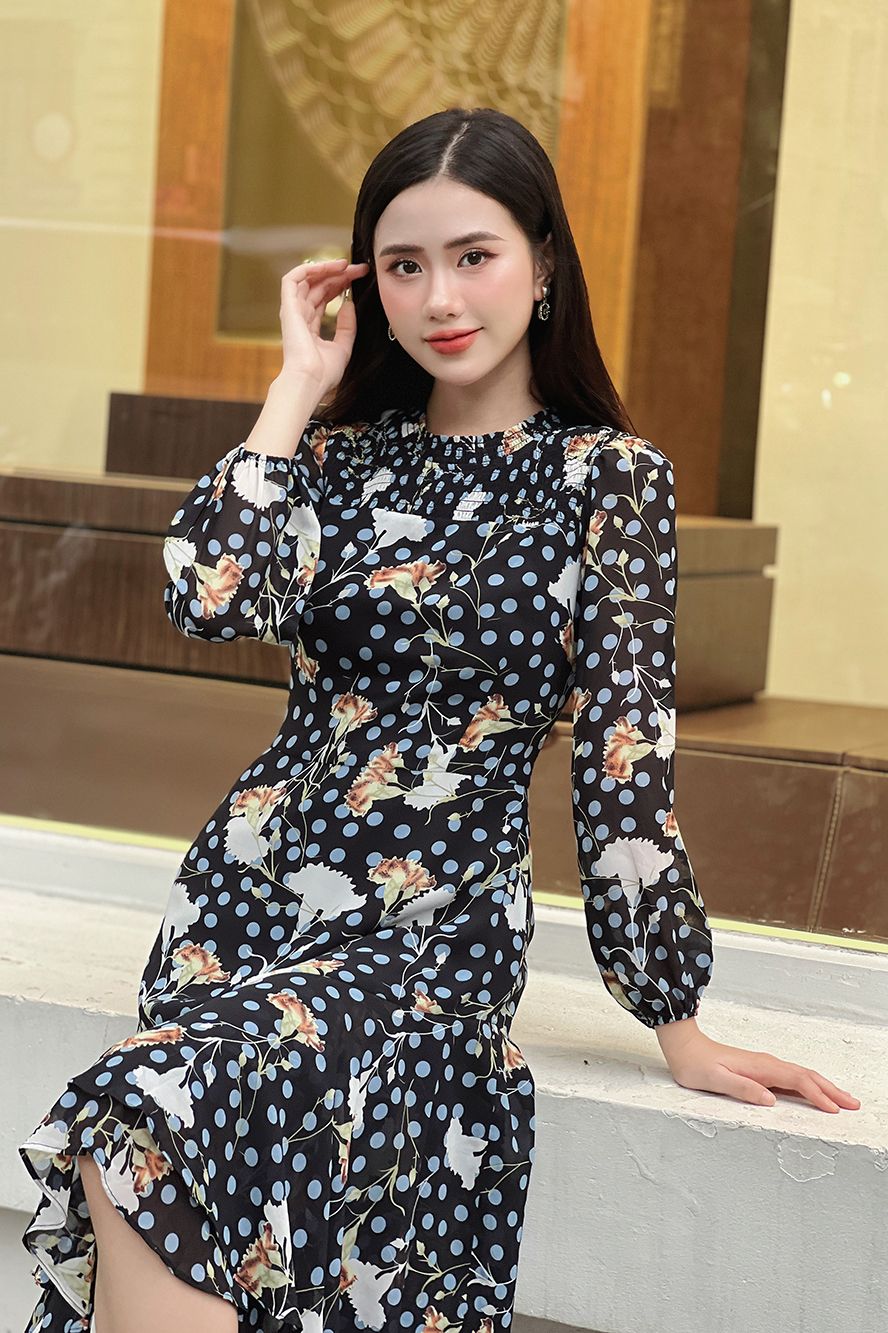  ĐẦM HOA NHẸ NHÀNG 3508 