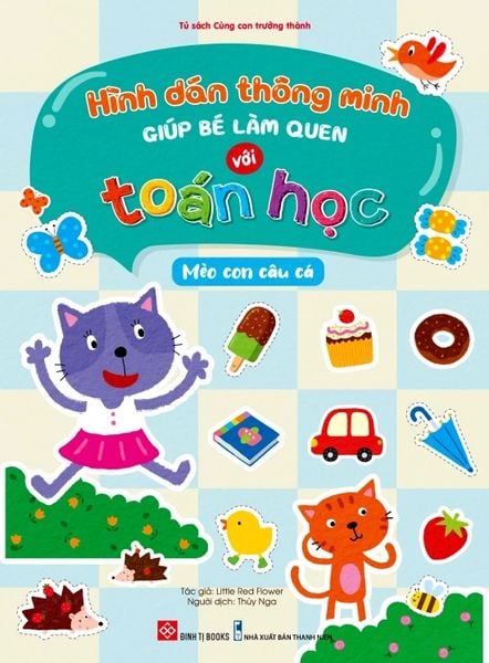 Hình dán thông minh giúp bé làm quen với toán học - Mèo con câu cá