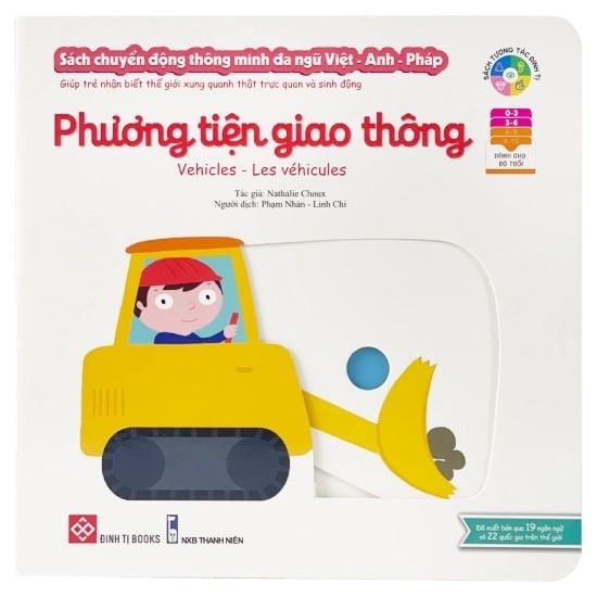 Sách tương tác Sách chuyển động thông minh đa ngữ Việt Anh Pháp: Phương tiện giao thông...