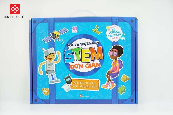 Hộp sách Học và thực hành STEM đơn giản: Toán học, Khoa học, Công nghệ, Kỹ thuật