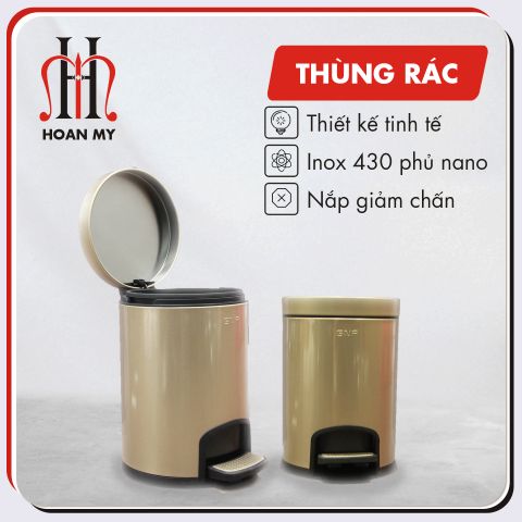 Thùng rác đạp chân SJ5-Y01-VANG