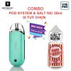 COMBO POD ZERO POD SYSTEM 650mAh VAPORESSO & SALT NIC 30ML VỊ TUỲ CHỌN