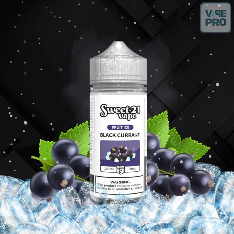 BLACKCURRANT( Việt  quất  nho  đen lạnh ) Fruity ice Sweet 21 Vape 100ml