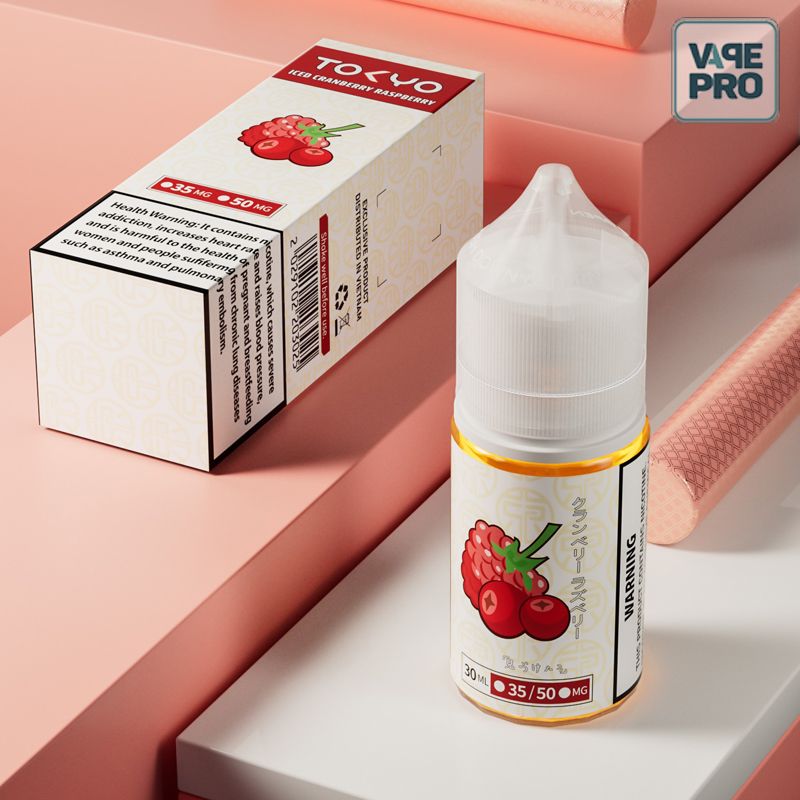 ICED CRANBERRY RASPBERRY (Việt quất mâm xôi lạnh) Tokyo Saltnic 30ML