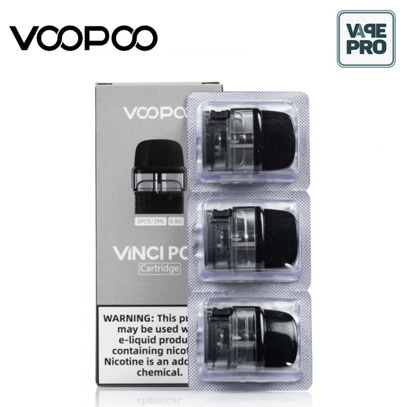 Pack 3 đầu pod cartridge 0.8 ohm thay thế cho vinci pod kit 15W by Voopoo