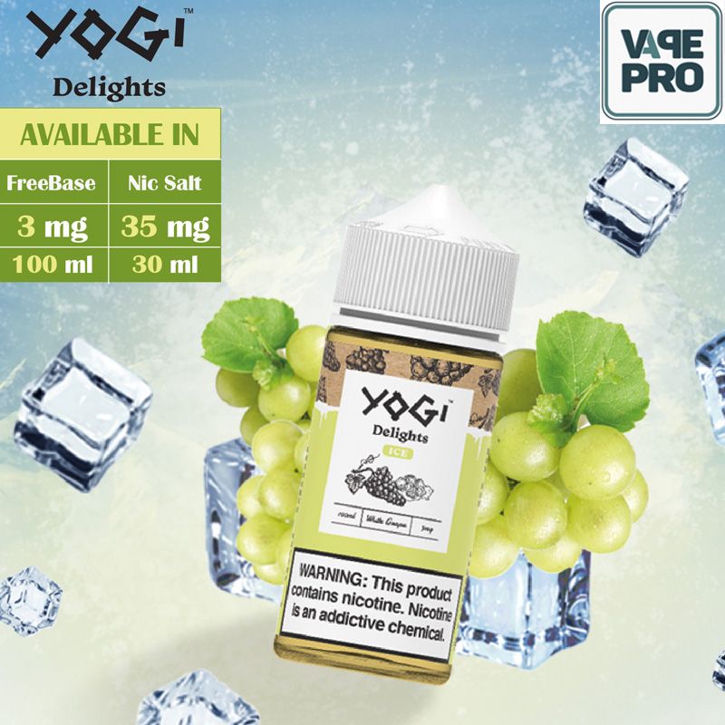 White Grape ice ( Nho lạnh) Yogi Delights 100ml