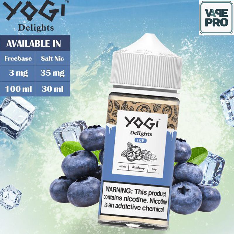 Blueberry ice (Việt quất lạnh) Yogi Delights 100ml