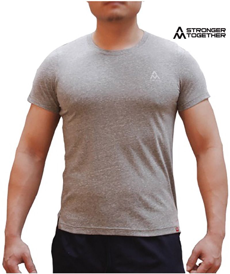 Áo T.shirt cotton melang ghi xám nam TSMLM01