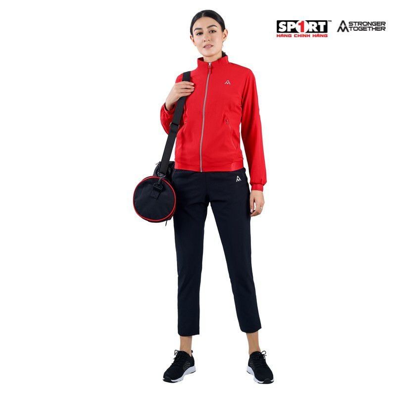 Bộ gió AM nữ cắt cúp WWS002 màu Red/ Black