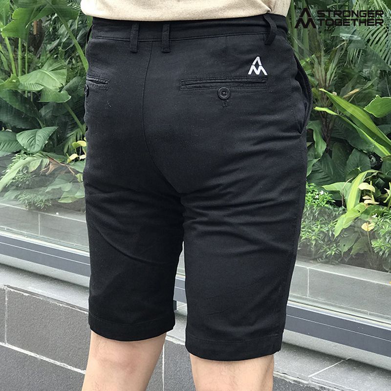 Quần short khakhi nam đen KK001
