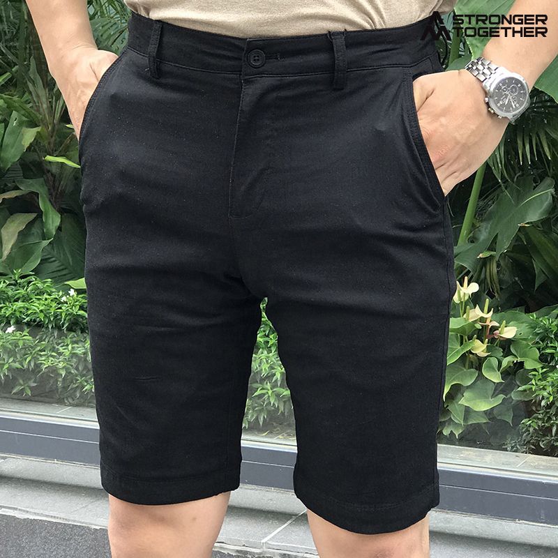 Quần short khakhi nam đen KK001