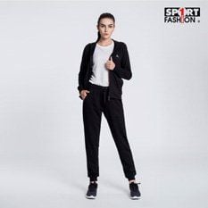 Bộ Nỉ Nữ AM Có Mũ Màu Đen