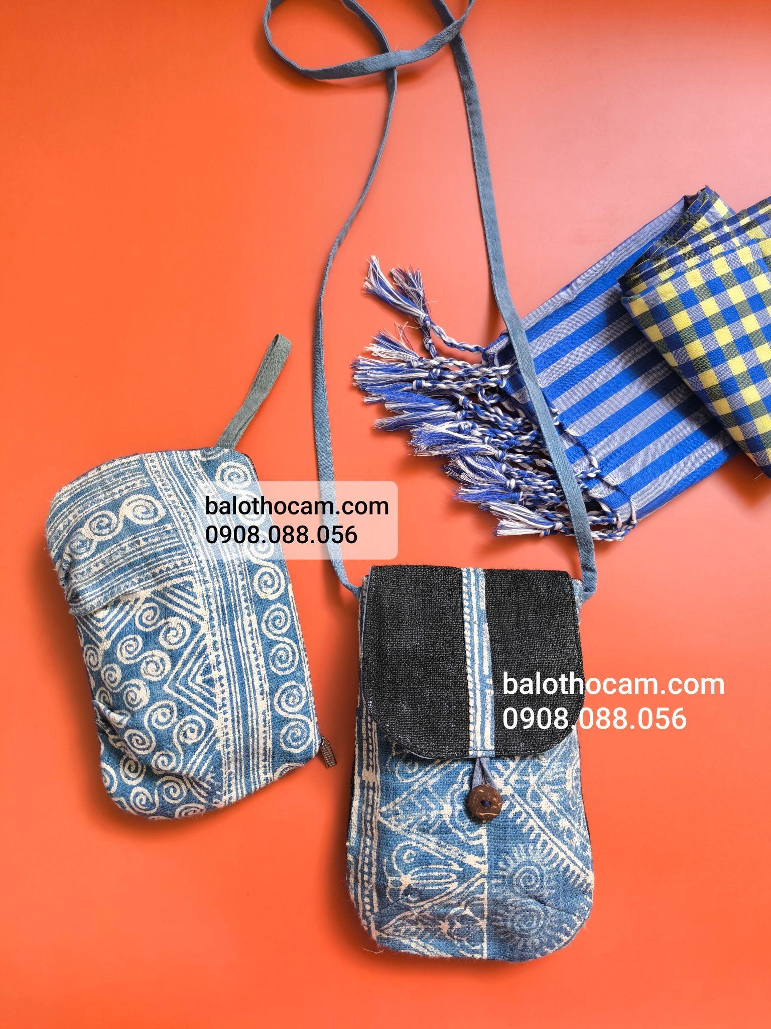 Set Túi điện thoại sáp ong & ví mĩ phẩm sáp ong