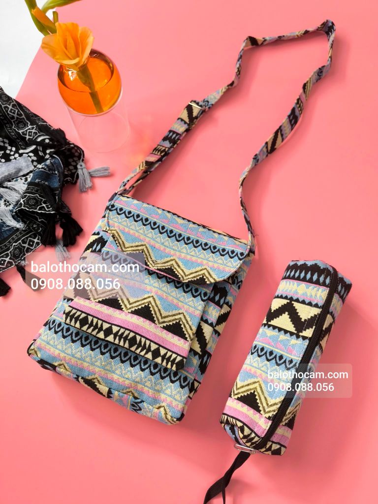 Set Túi thổ cẩm & hộp bút thổ cẩm