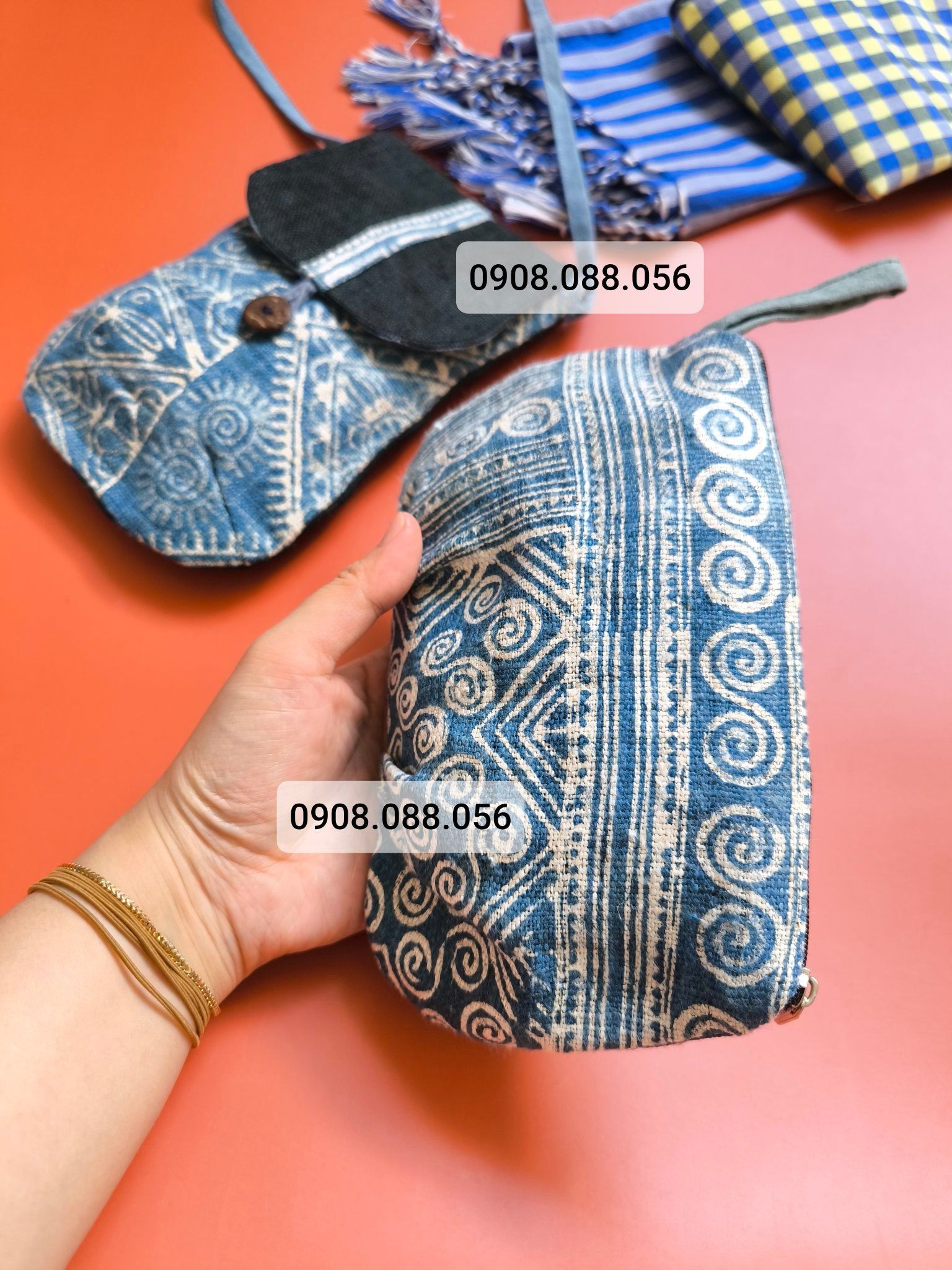 Set Túi điện thoại sáp ong & ví mĩ phẩm sáp ong