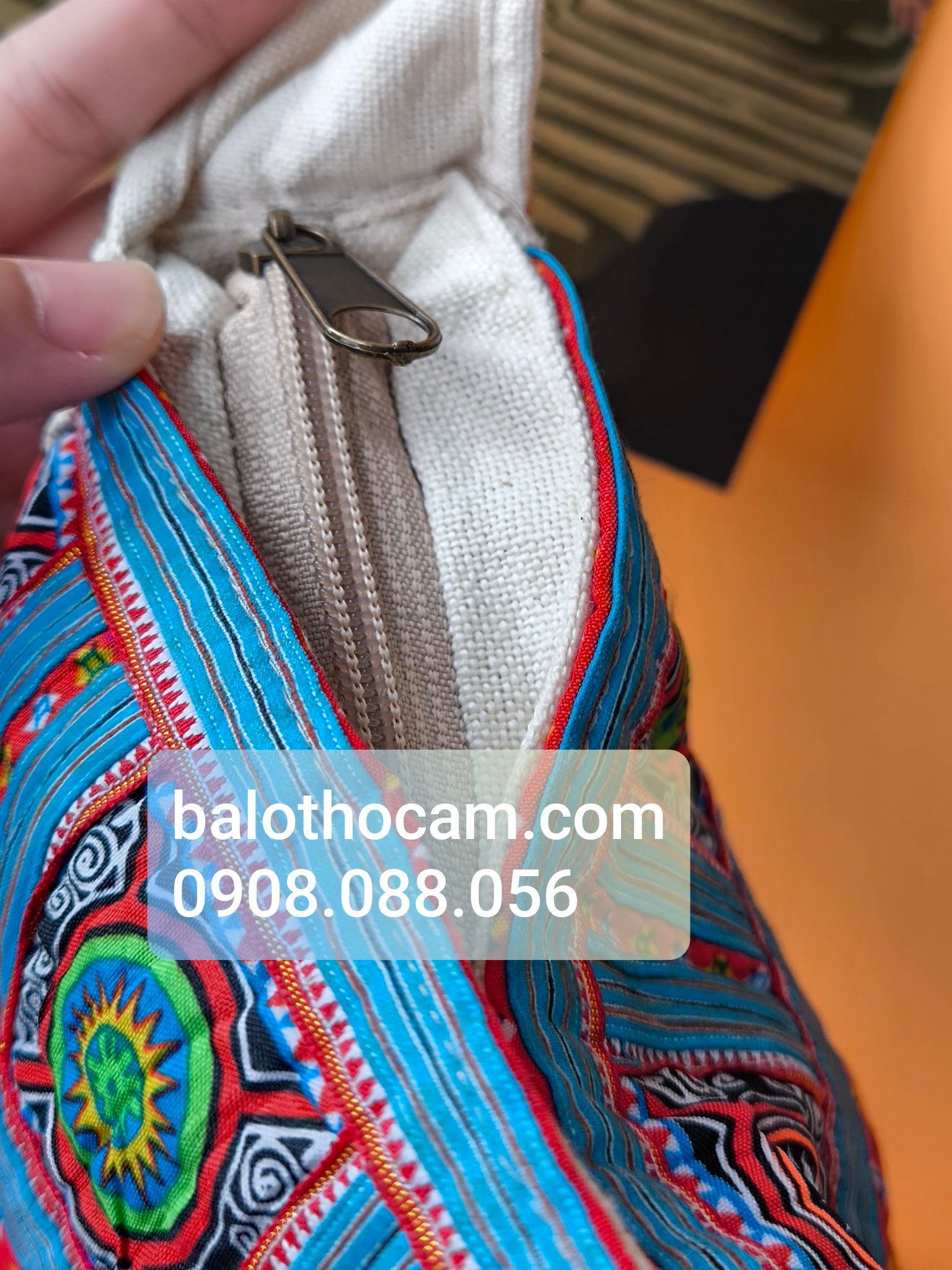 Set Túi Hmong+ ví thêu tay (HM 2425)