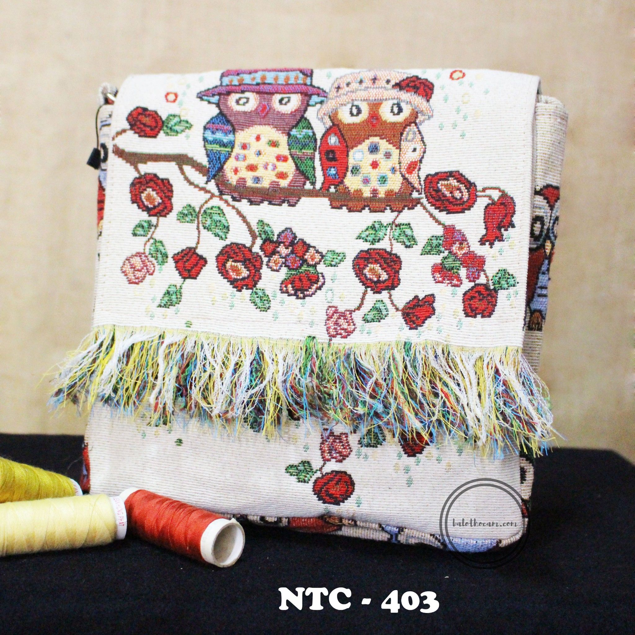 Túi Nắp Tua Rua Nhỏ Cú (NTC403)