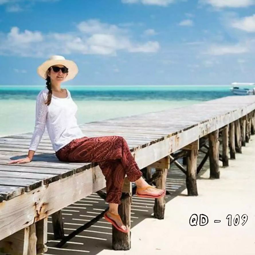 Quần Dài Họa Tiết Thổ Cẩm Form Rộng (QD109)