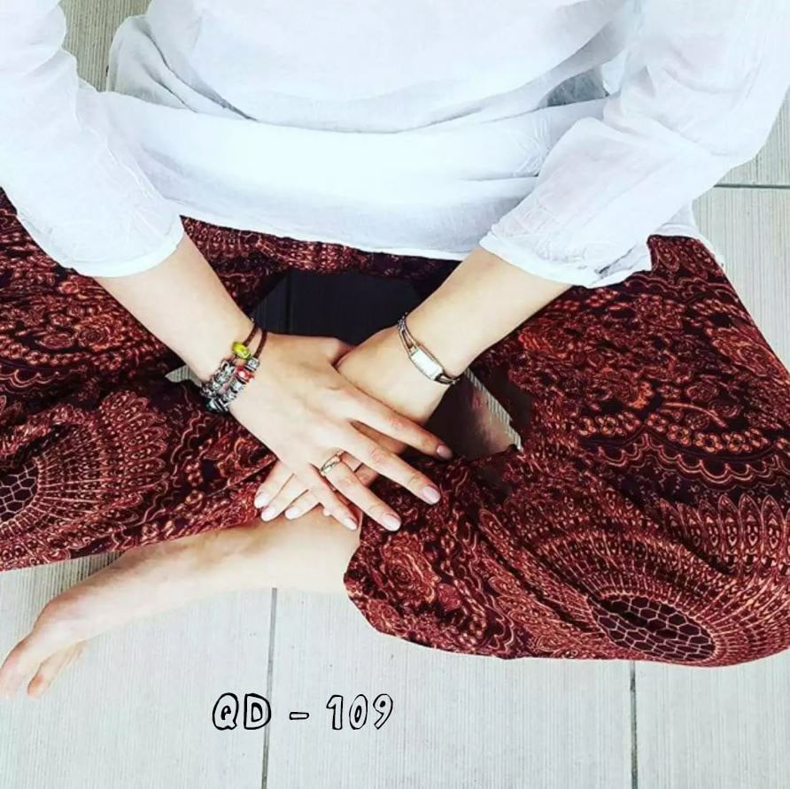 Quần Dài Họa Tiết Thổ Cẩm Form Rộng (QD109)