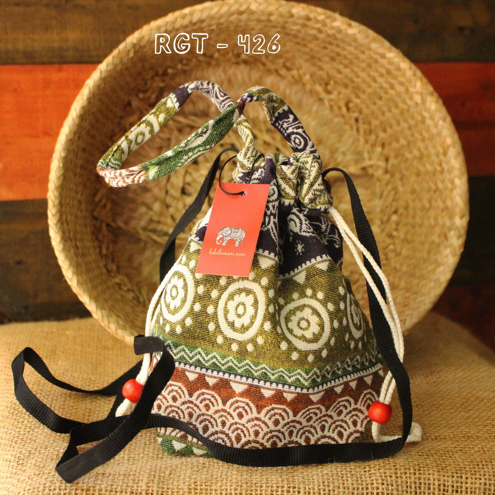 Túi Rút Gỗ Thổ Cẩm Nhí (RGT426)