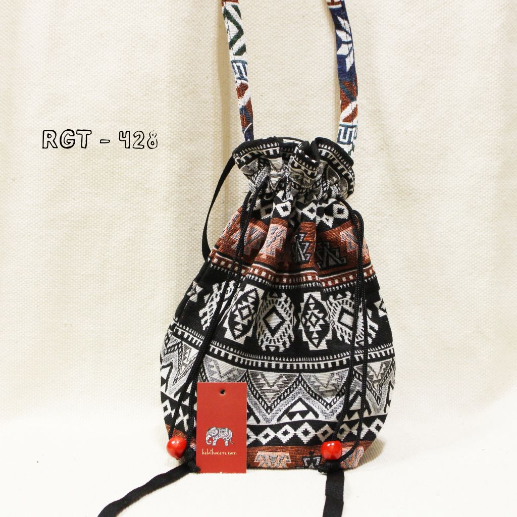 Túi Rút Gỗ Thổ Cẩm Nhí (RGT428)