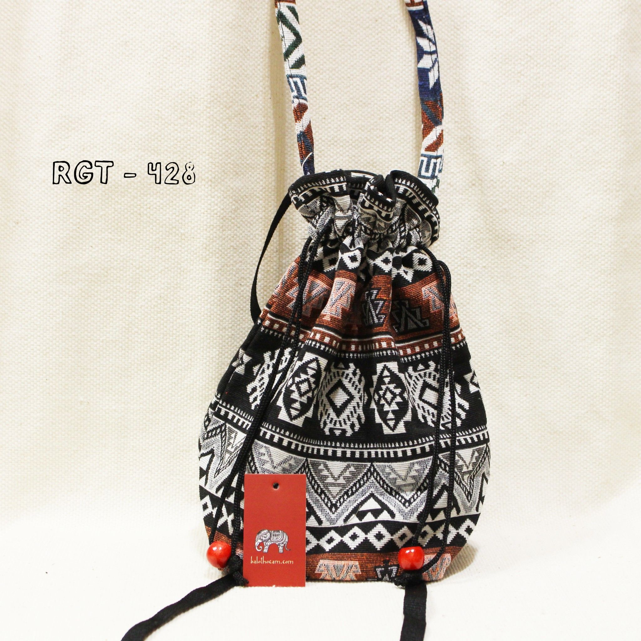 Túi Rút Gỗ Thổ Cẩm Nhí (RGT428)