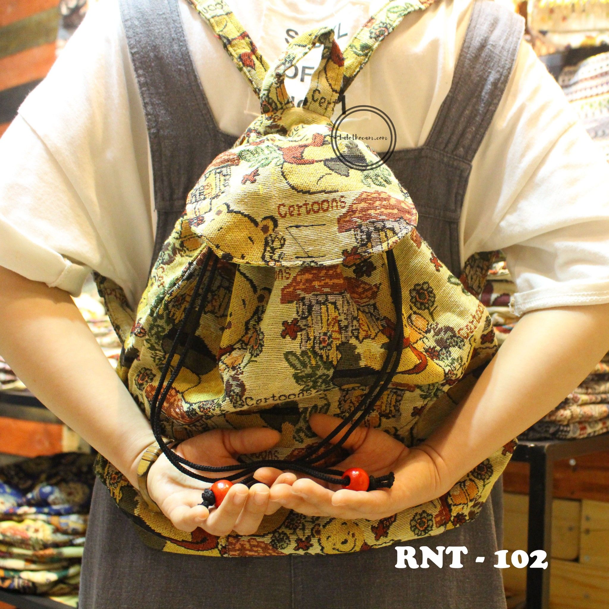 Balo Rút Nắp Lớn Thổ Cẩm (RNT102)
