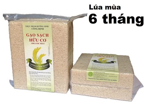  Gạo sạch hữu cơ, chà sơ (còn cám) 5kg. 