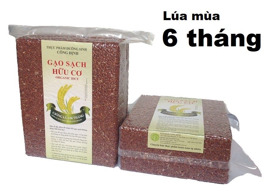 Gạo lứt đỏ hữu cơ 5kg.