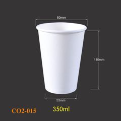 Cốc giấy trắng 350ml - 015 (Có sẵn)