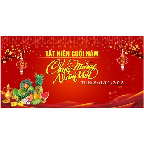 In Banner Backdrop Tất Niên Cuối Năm