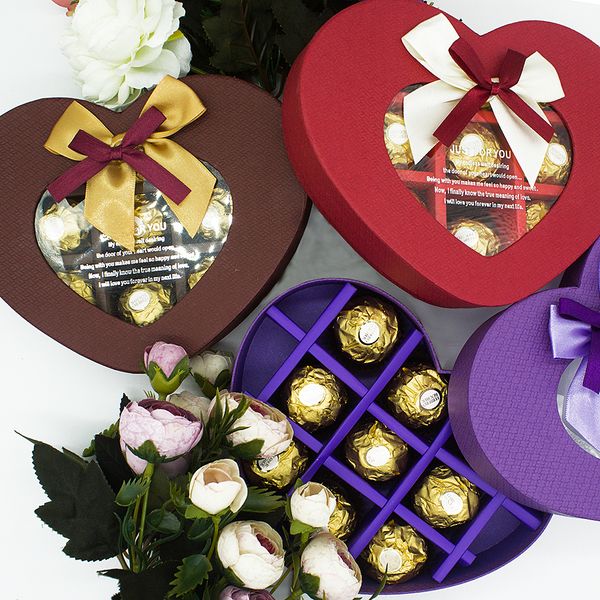 Hộp trái tim đựng chocolate valentine độc đáo