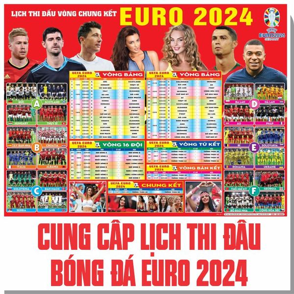 IN LỊCH THI ĐẤU EURO 2024