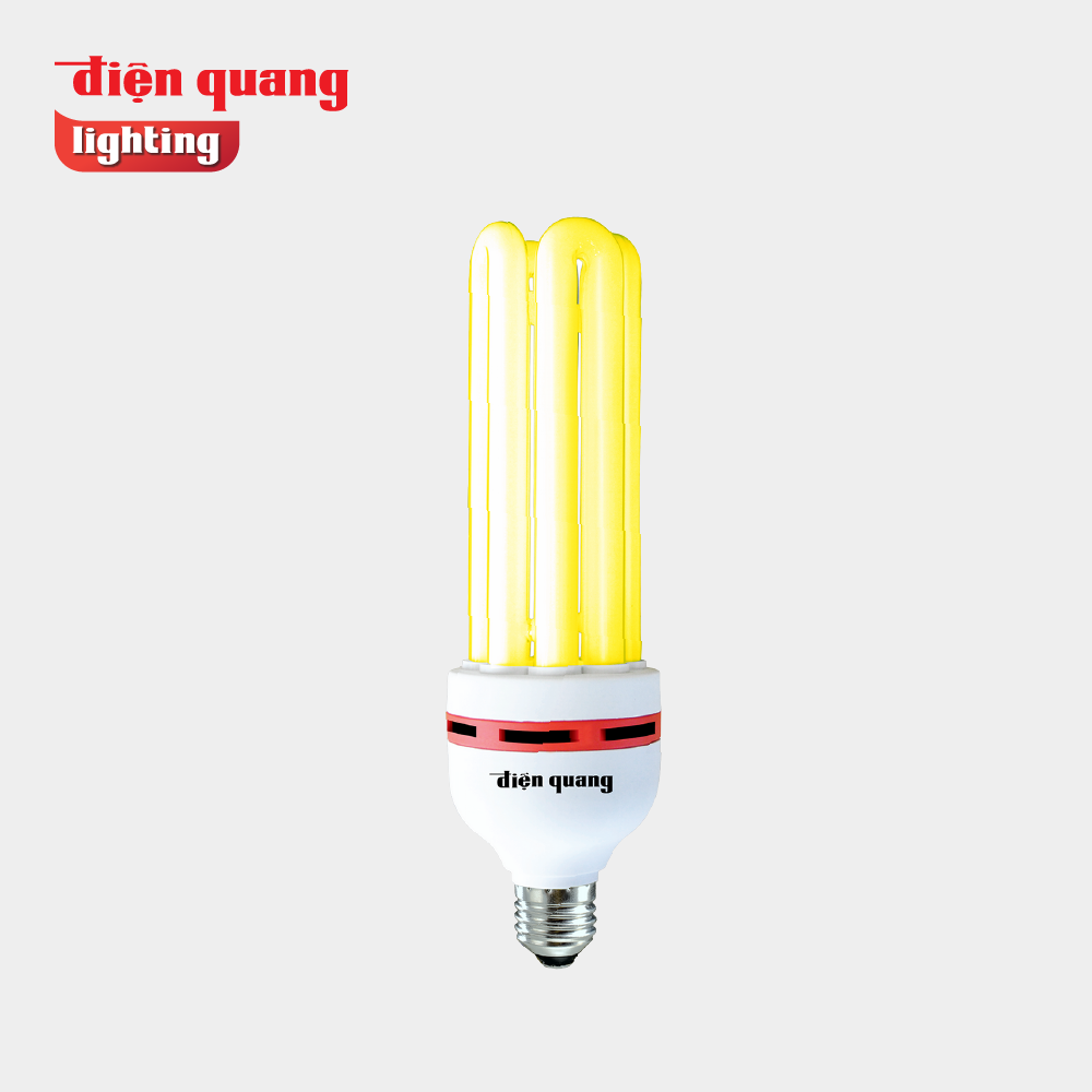 Đèn Compact công suất lớn 45W Ánh sáng vàng Đuôi E27 Điện Quang ĐQ-CFL-4U-F14
