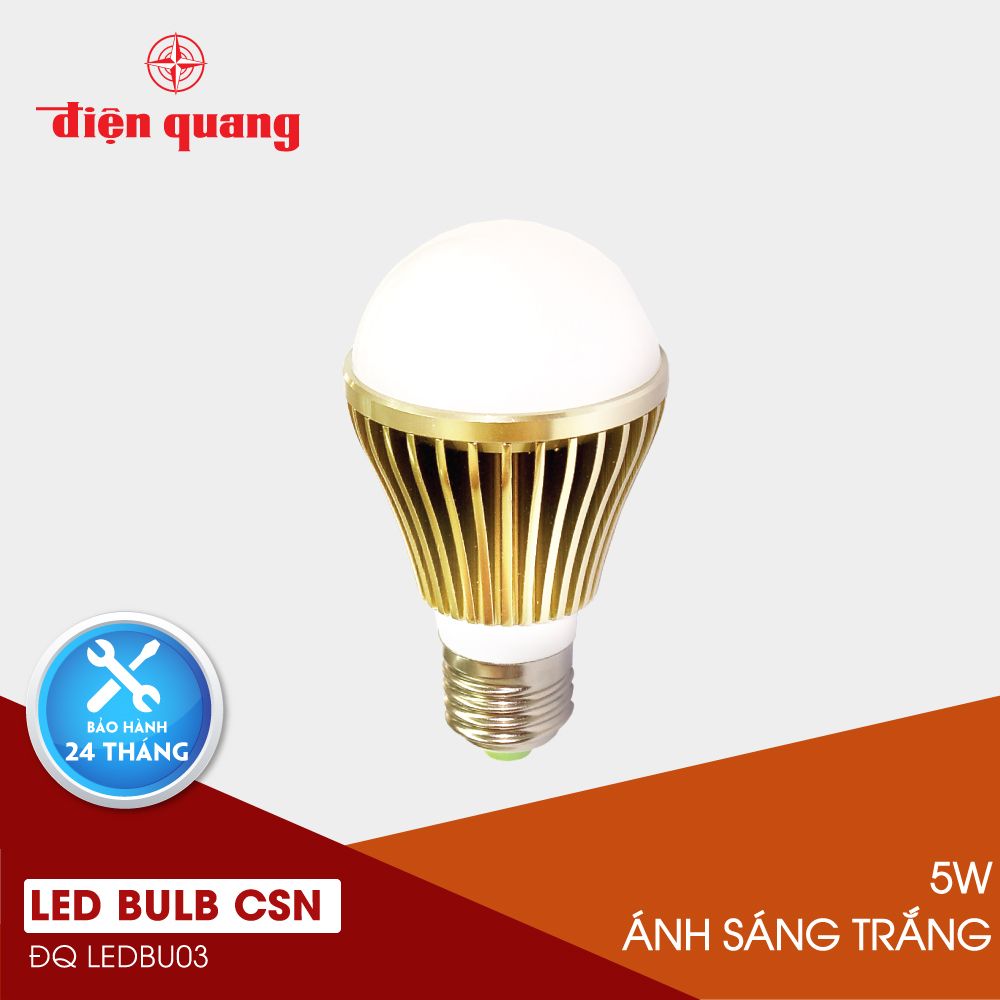 Đèn LED bulb thân nhôm Điện Quang ĐQ LEDBU03 05765 (5W daylight )-123456789